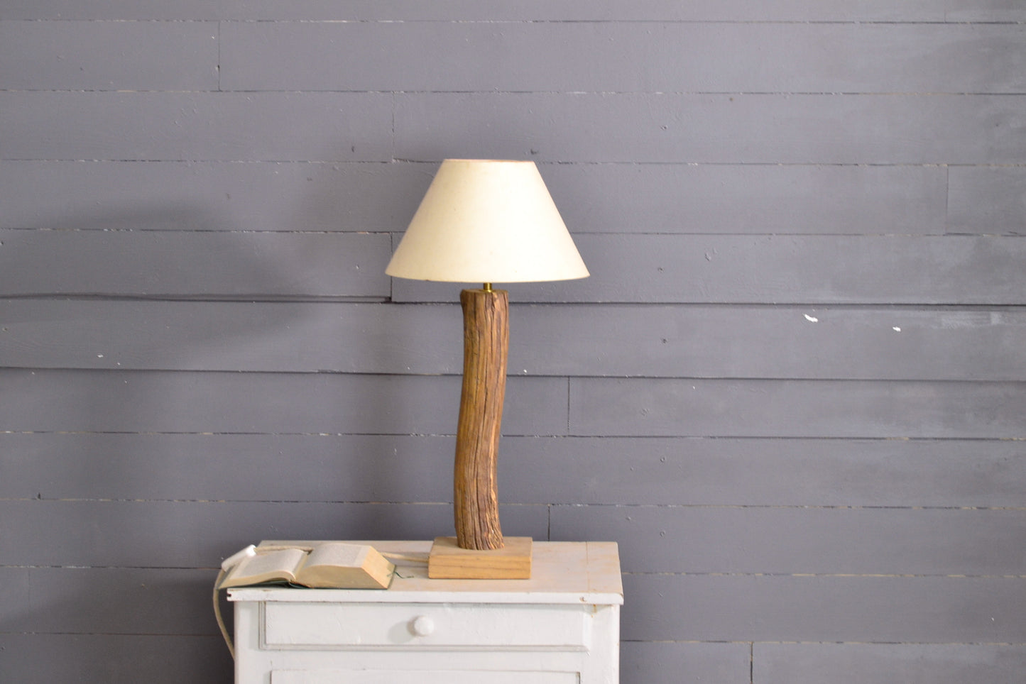 Bedside lamp with a beautiful branch