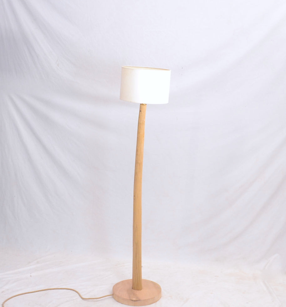 Unique Wooden floor lamp with beautiful sweet chestnut wood