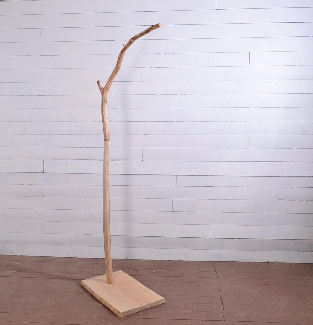 Portant vêtements, dressing en bois avec une branche, valet de chambre