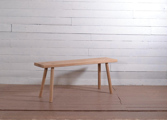 banc en chêne massif – fabrication artisanale - Style minimaliste - wabi sabi