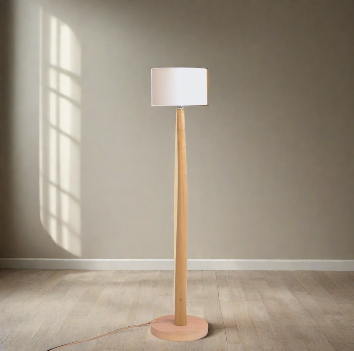 Unique Wooden floor lamp with beautiful sweet chestnut wood