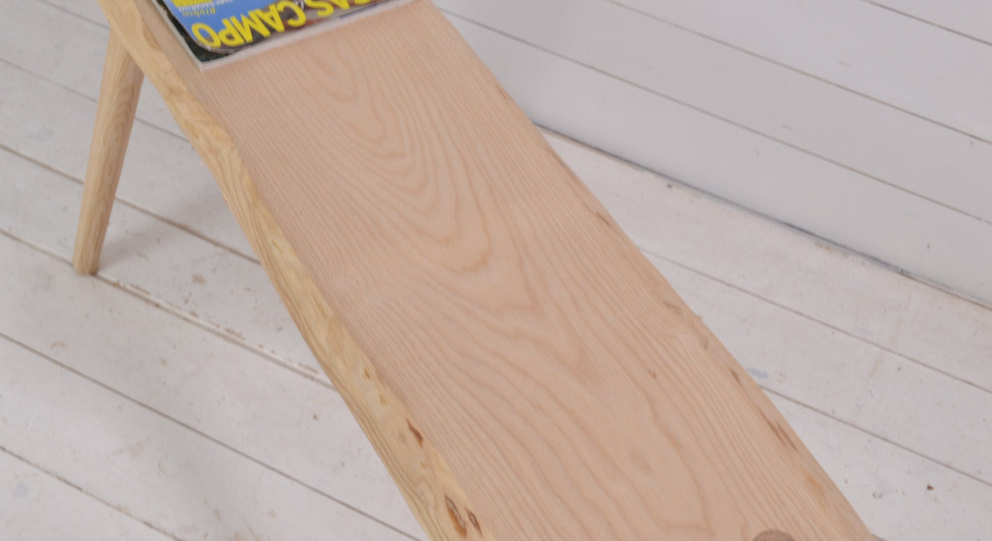 Banc live edge en frêne, bois massif, banc d'intérieur, banc hall d'entrée