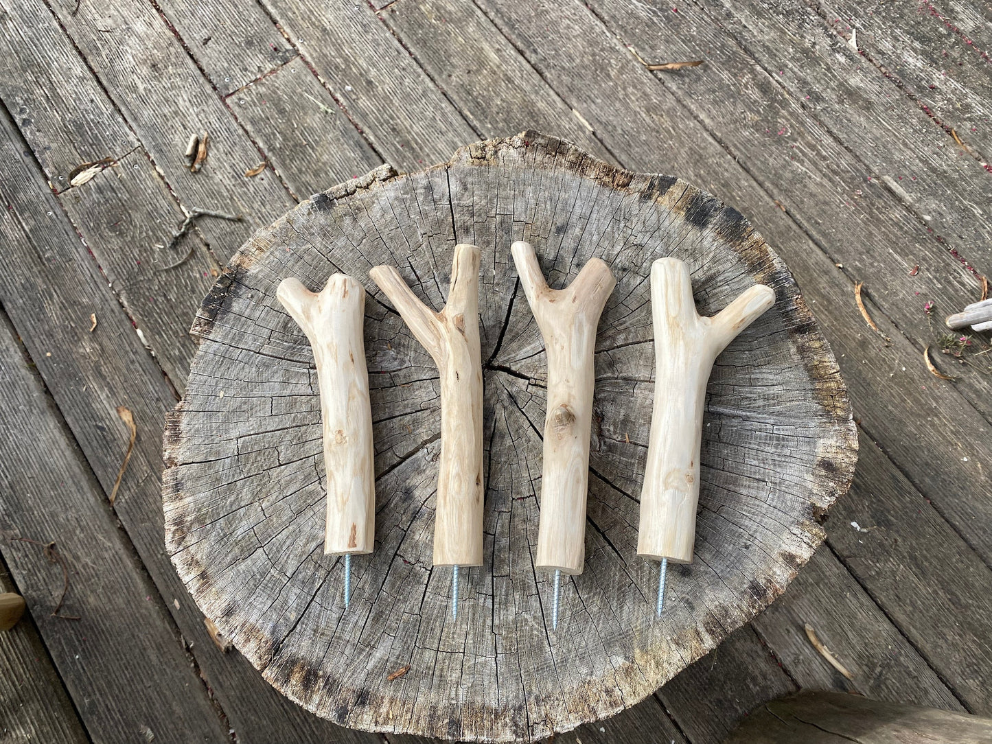 Patère en bois, crochet mural, applique murale lampe, suspension de lampes, plantes