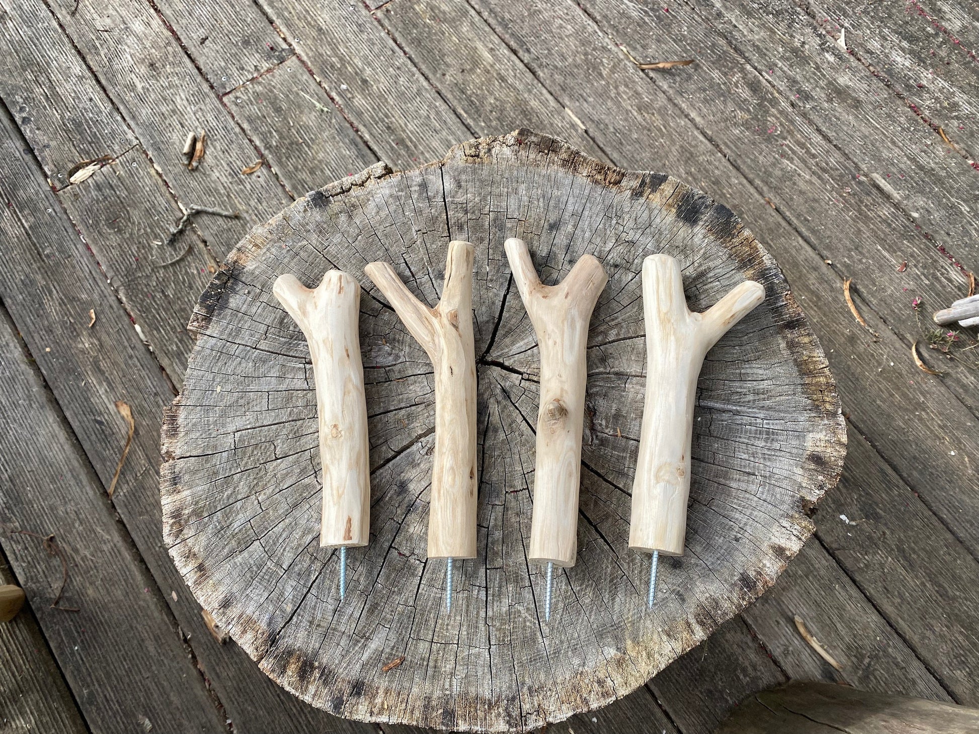 Patère en bois, crochet mural, applique murale lampe, suspension de lampes, plantes