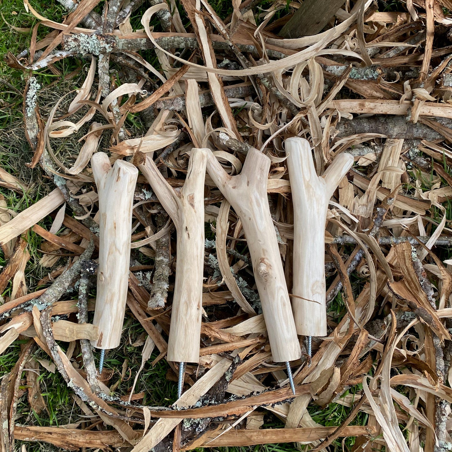 Patère en bois, crochet mural, applique murale lampe, suspension de lampes, plantes