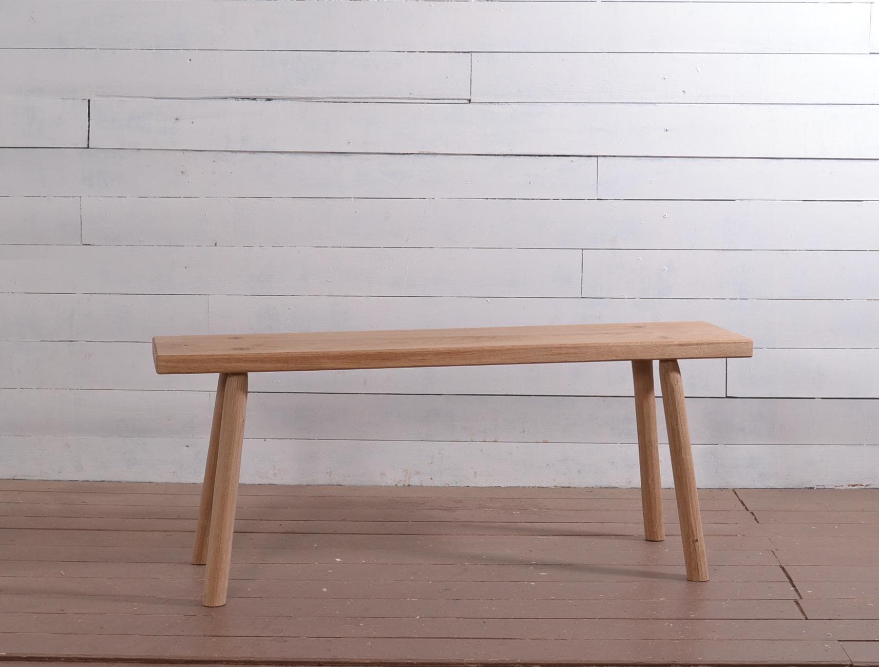 Banc en chêne massif, banc d'intérieur en bois, wabi sabi