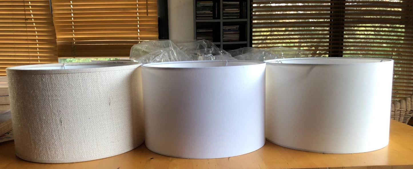 Lampadaire en chêne massif fait main – bois naturel, abat-jour en jute clair ou coton blanc, cordon jute, style artisanal bohème