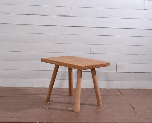 Petite table en chêne massif, table basse, bout de canapé, en bois fait main, style wabi sabi, japonais, rustique, table carrée