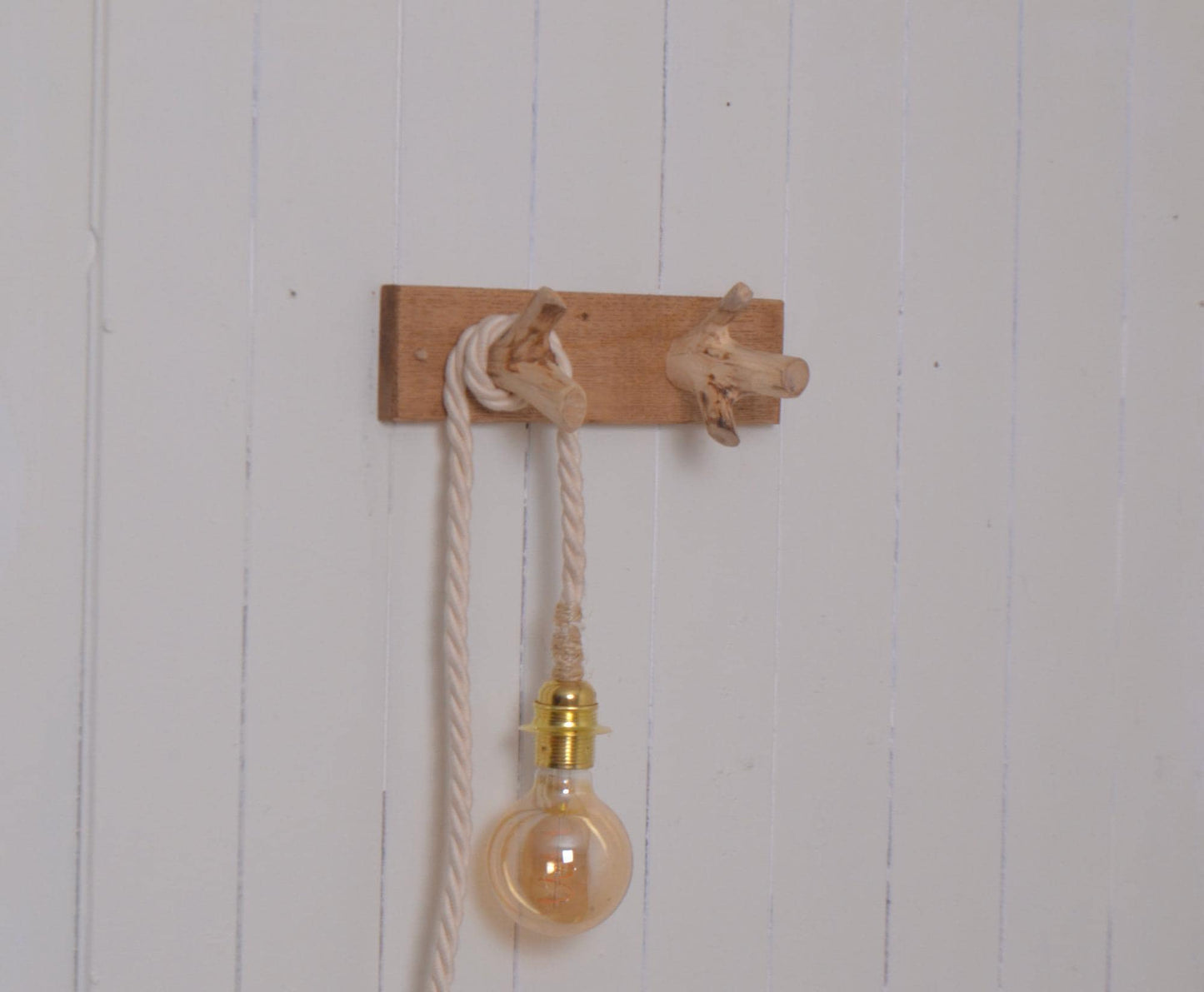 Patère en bois, crochet mural, applique murale lampe, suspension de lampes, plantes