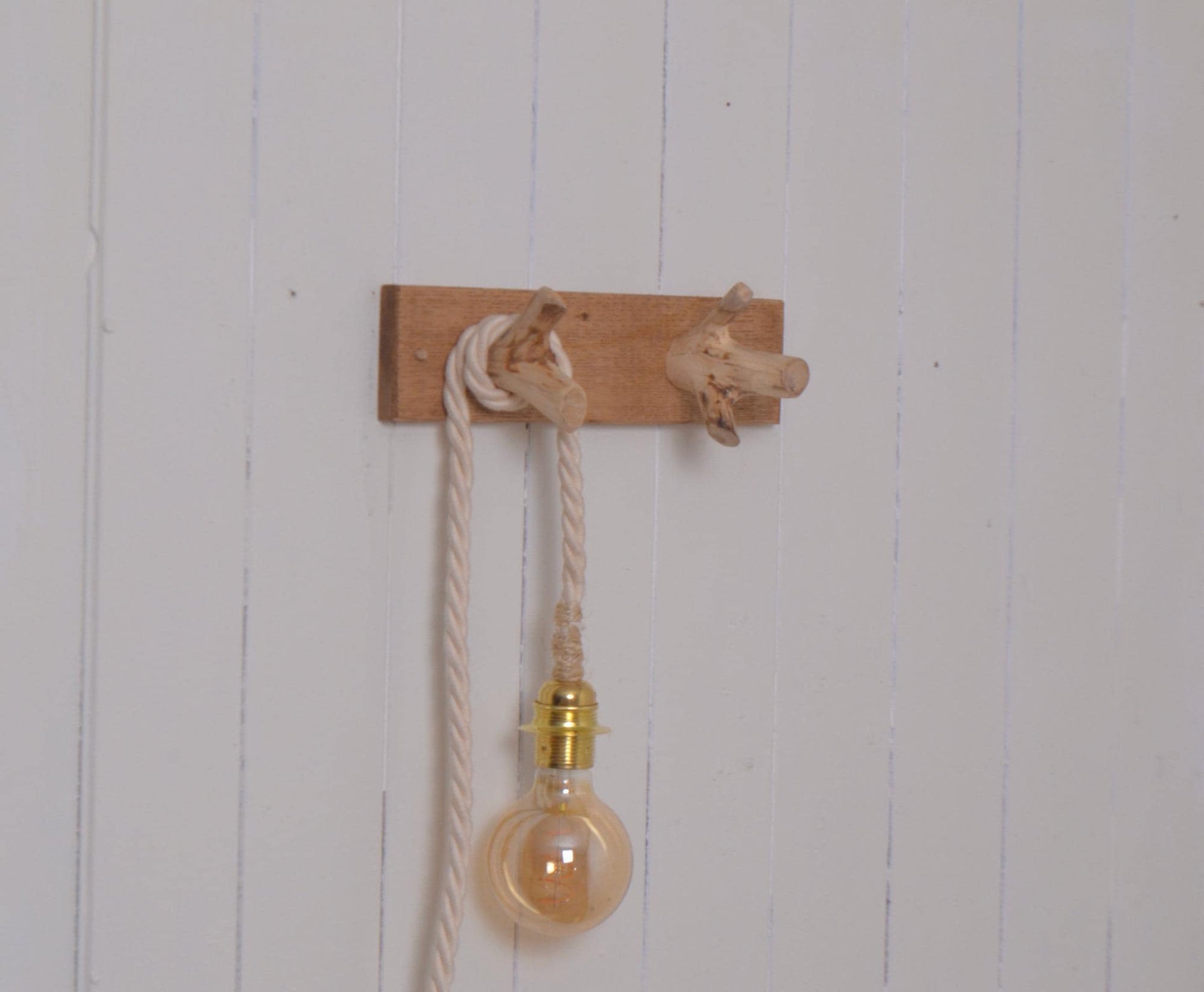 Patère en bois, crochet mural, applique murale lampe, suspension de lampes, plantes