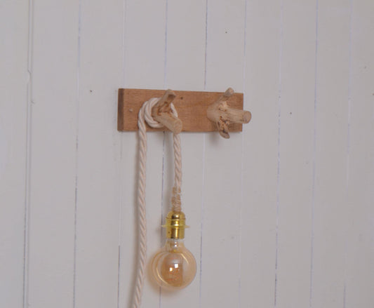 Patère en bois, crochet mural, applique murale lampe, suspension de lampes, plantes