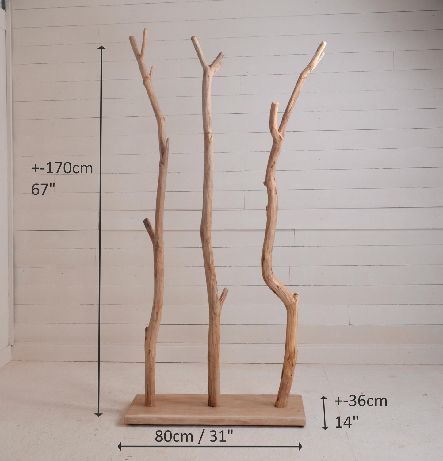 Porte manteau naturel avec des jolies branches, déco nature, présentoir boutique