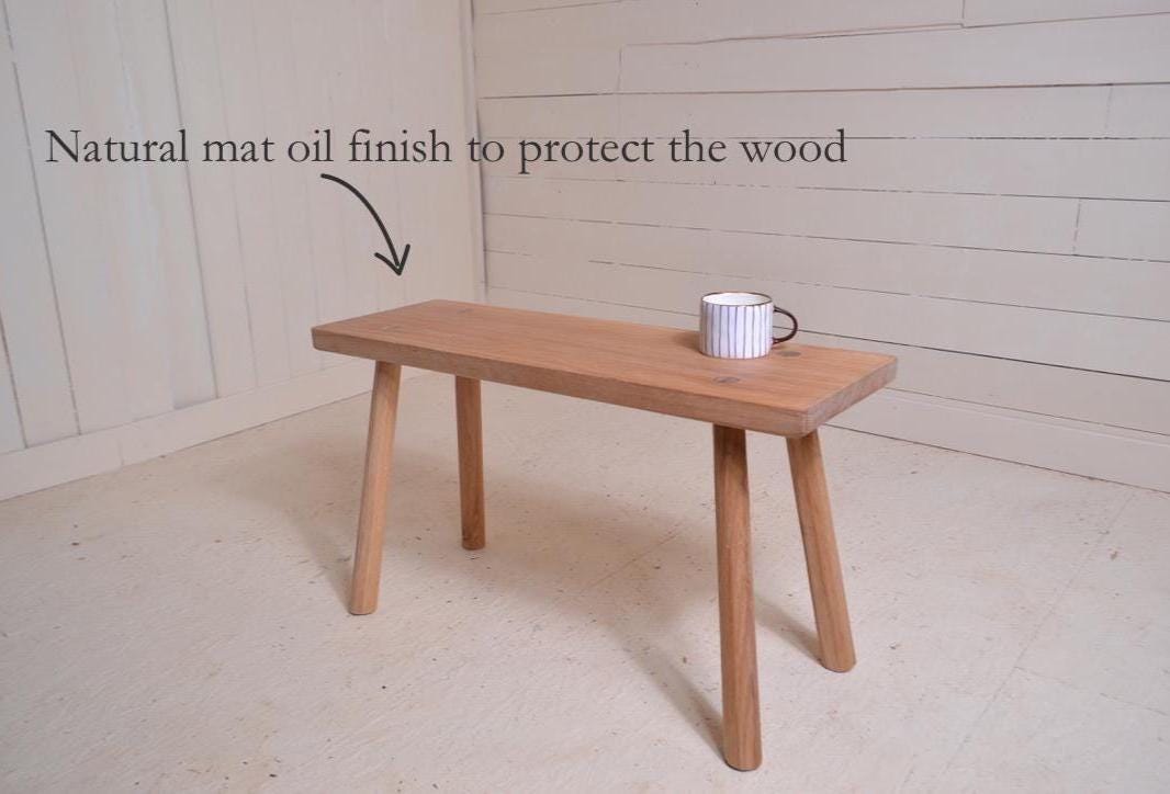 banc en chêne massif – fabrication artisanale - Style minimaliste - wabi sabi