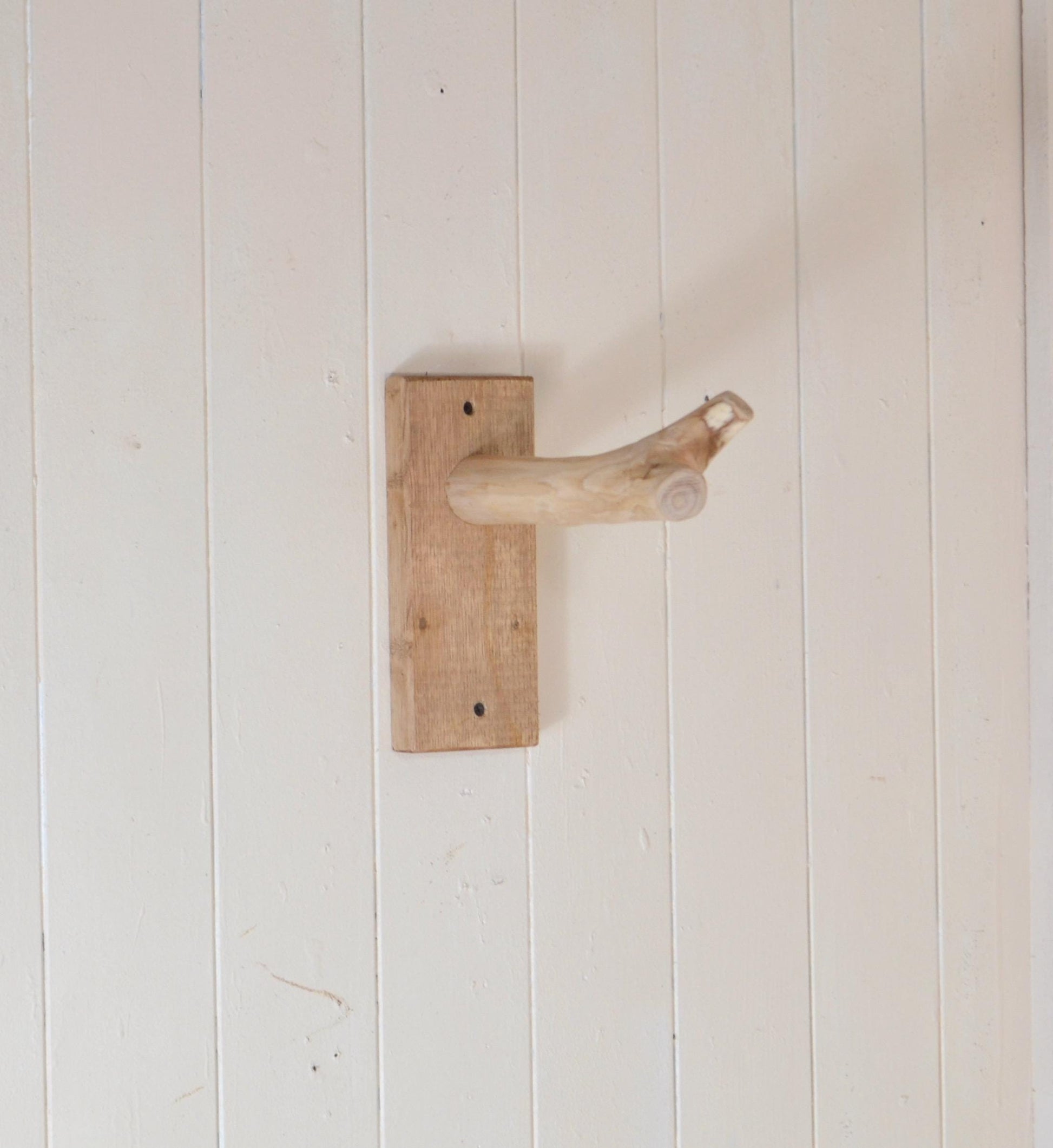 Patère murale en bois avec une branche et support mural, applique solide pour suspendre lampe, plantes, vêtements