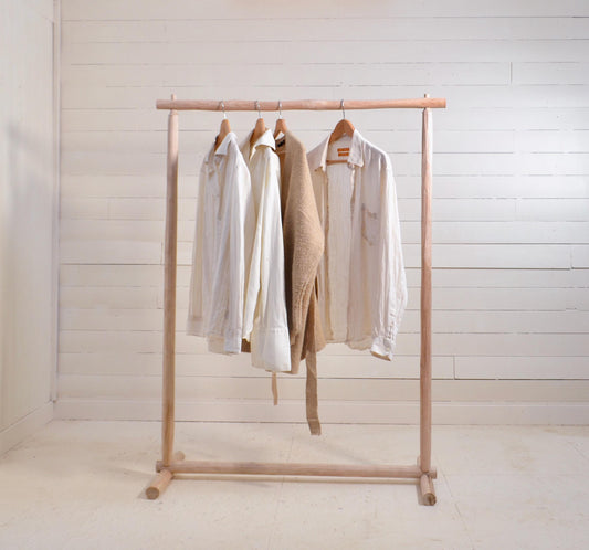 Portant à Vêtements en bois | Penderie élégante naturelle| Porte-Vêtements sur pied pour Chambre