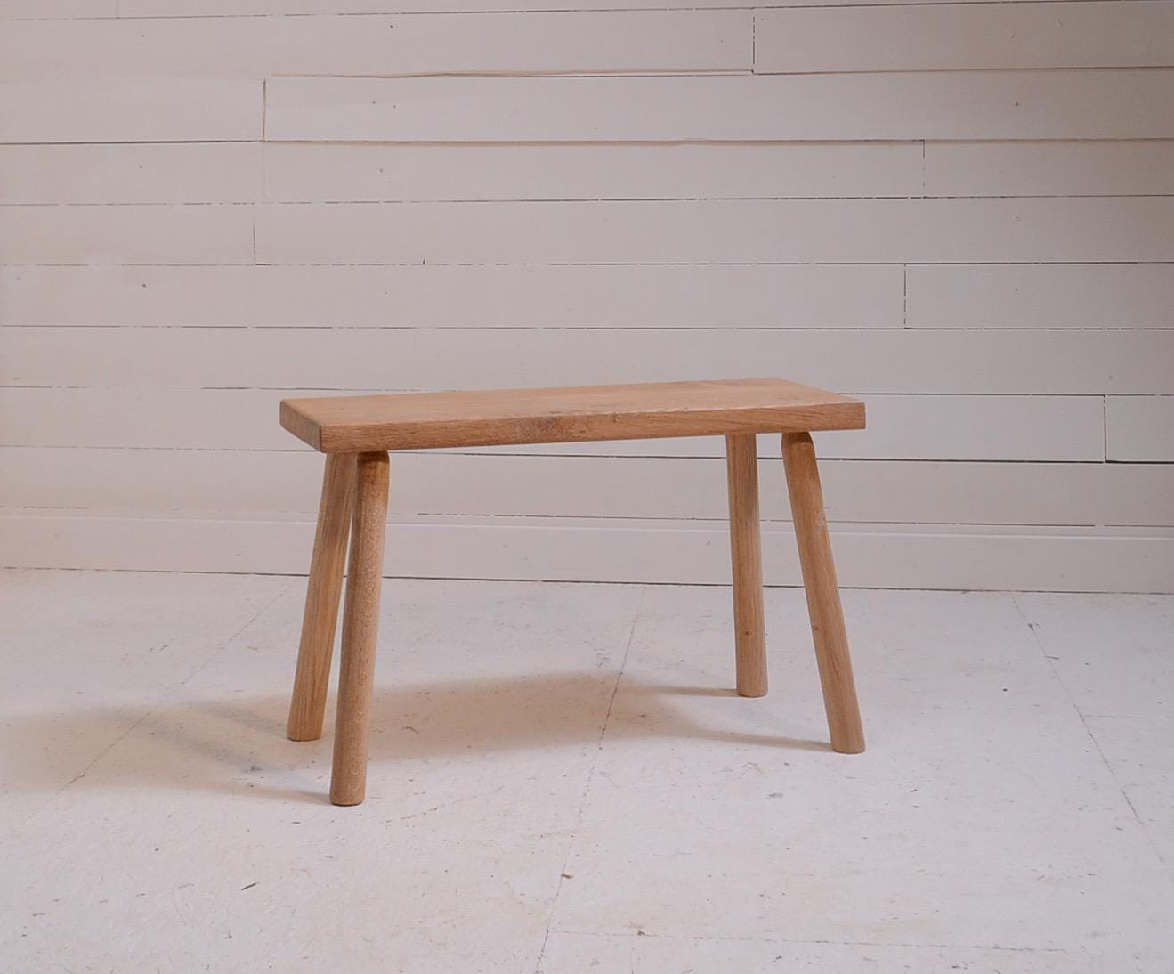 banc en chêne massif – fabrication artisanale - Style minimaliste - wabi sabi