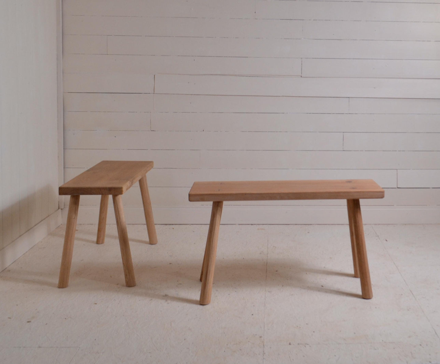 banc en chêne massif – fabrication artisanale - Style minimaliste - wabi sabi