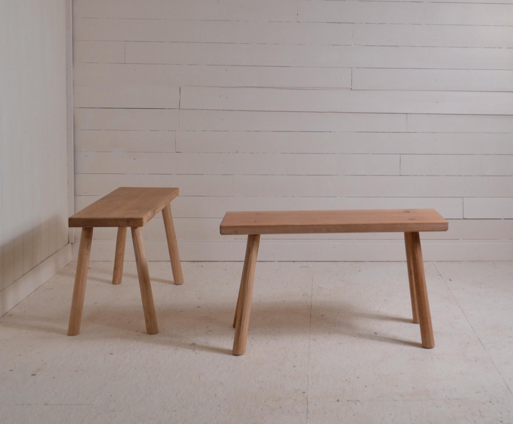 banc en chêne massif – fabrication artisanale - Style minimaliste - wabi sabi