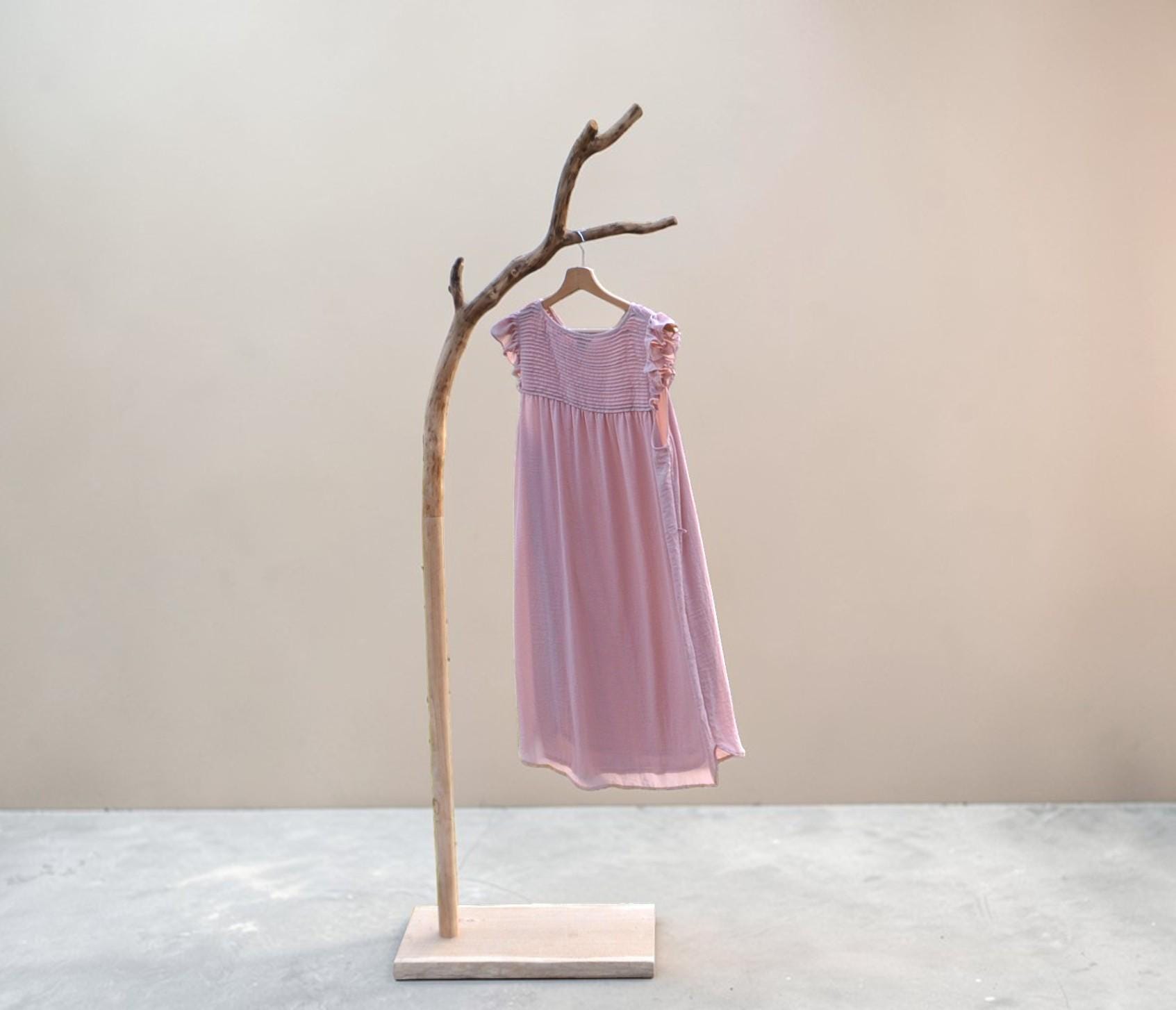 Valet de chambre, portant vêtements, dressing en bois avec une branche (chêne)