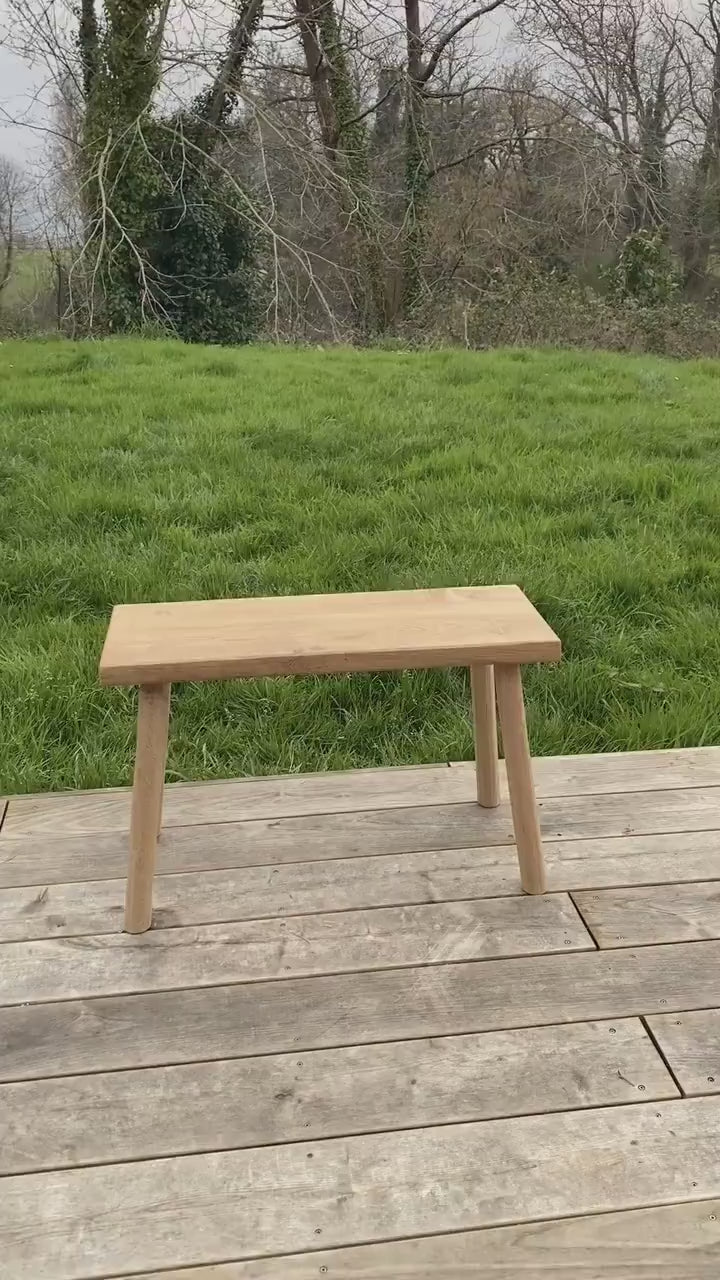 banc en chêne massif  – fabrication artisanale - Style minimaliste - wabi sabi