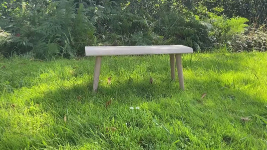 Banc live edge en frêne, bois massif, banc d'intérieur, banc hall d'entrée