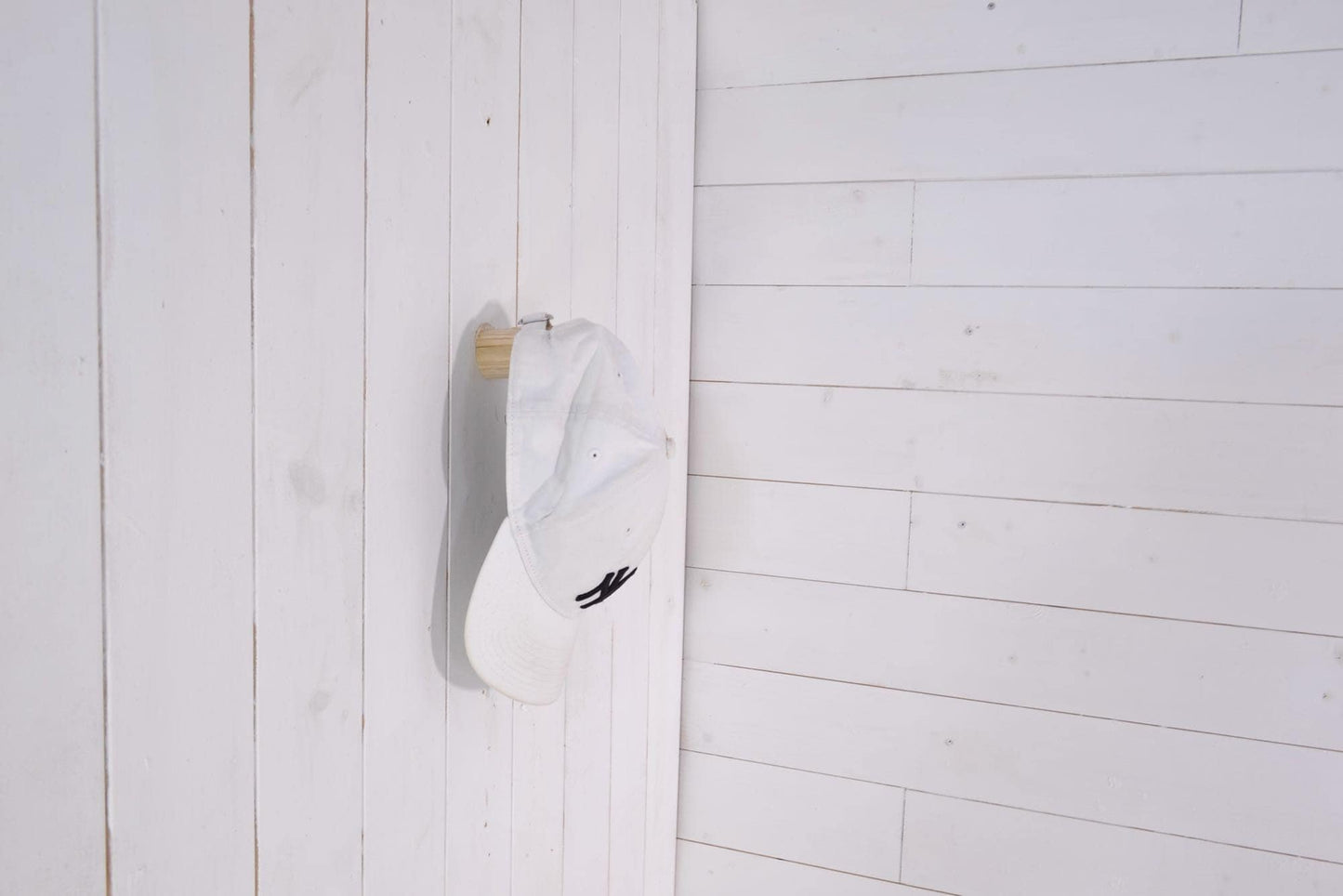 Crochet mural en bois naturel non traité, patère rustique, porte manteau, porte serviettes