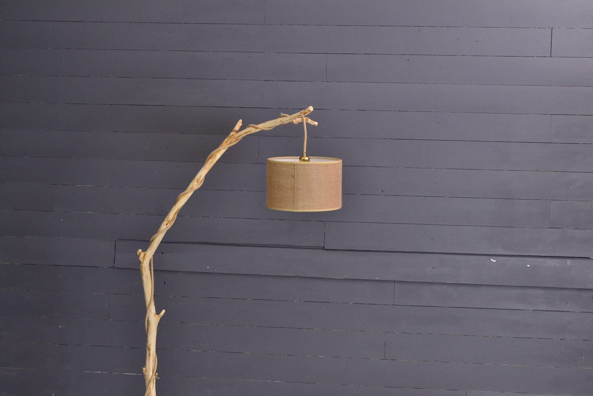 Lampadaire bois avec une belle branche, 140cm